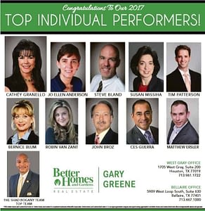 2017 BHGRE Gary Greene Top Performers